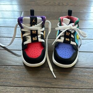 KIDS JORDAN AIR JORDAN 1 MID 'SNEAKER SCHOOL' TODDLER. Size 8C. Only worn once.